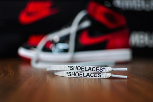 Printed Flat Laces SHOELACES - Grey