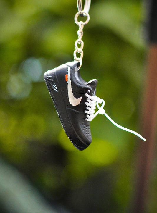3D Sneaker Keychain Air Force 1 Off White Black