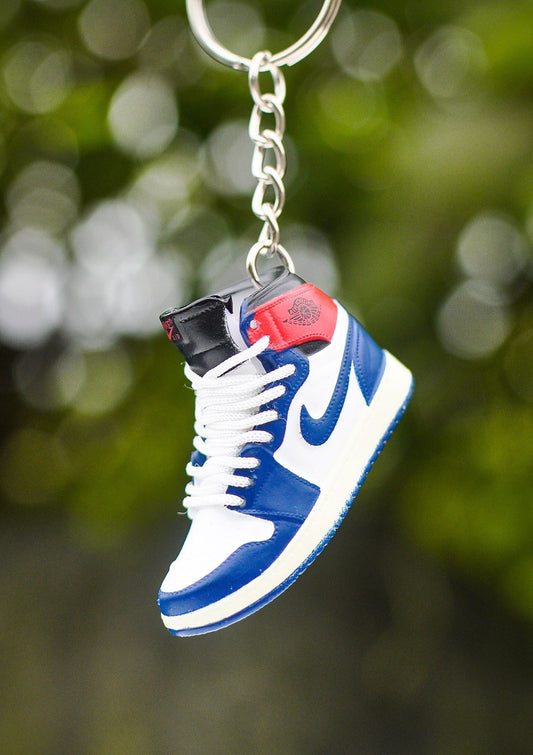 3D Sneaker Keychain AJ1 Union Blue Toe