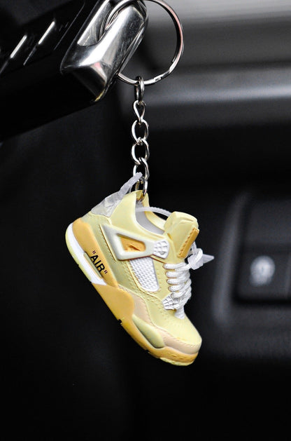 3D Sneaker Keychain AJ4 OffWhite Sail