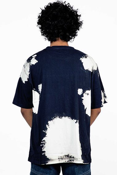 Solid Oversize Lava Dye Lace Collar T-Shirt