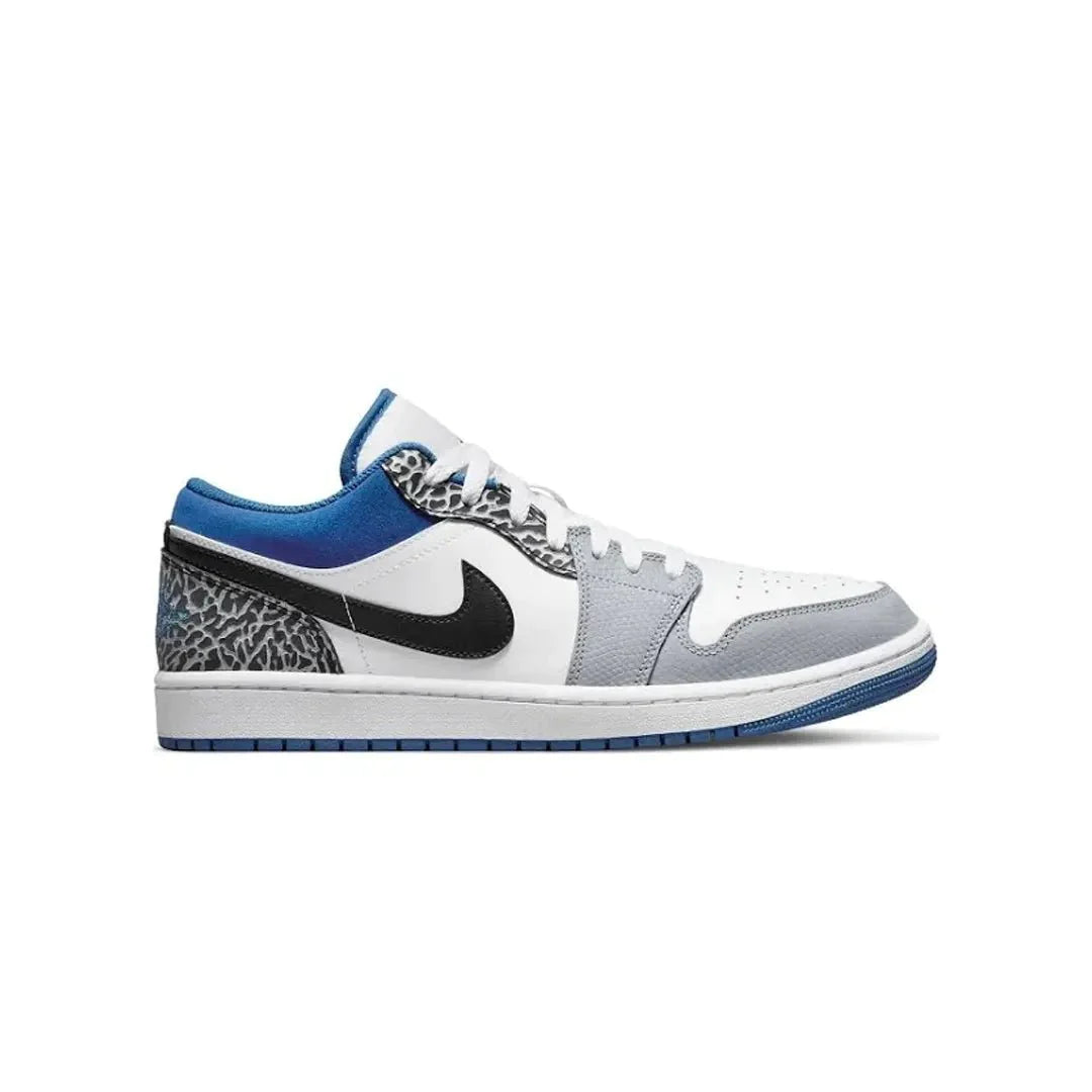air jordan 1 low true blue smoke grey marina blue