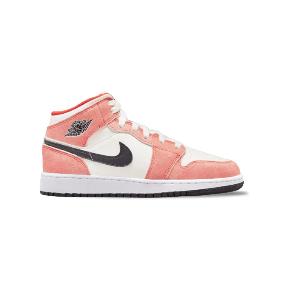 Air Jordan 1 Mid GS Orange Suede
