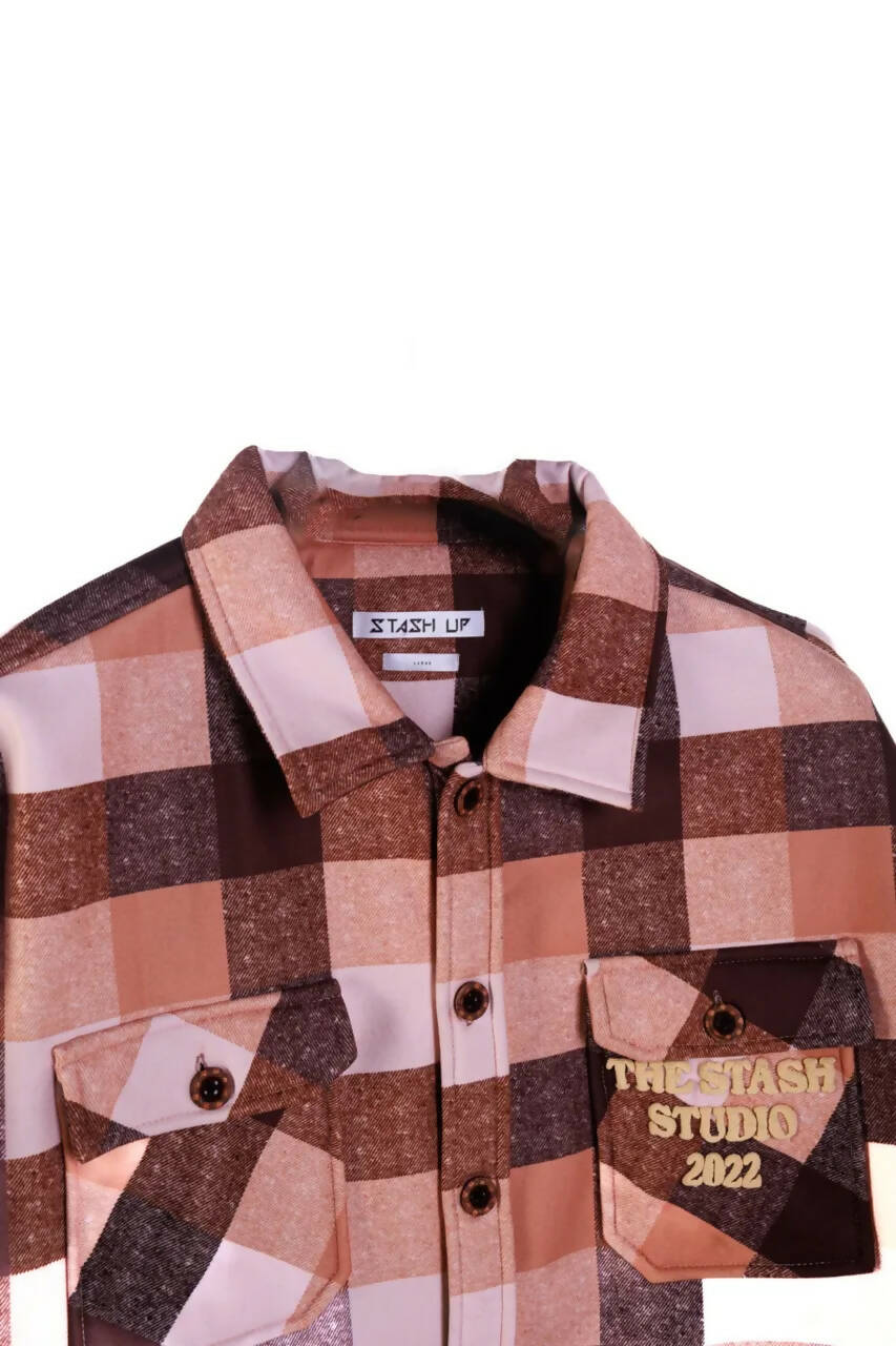 CHAOS OVER SHIRT-BEIGE