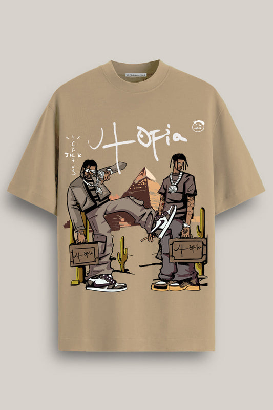 Utopia Briefcase T-Shirt - Beige