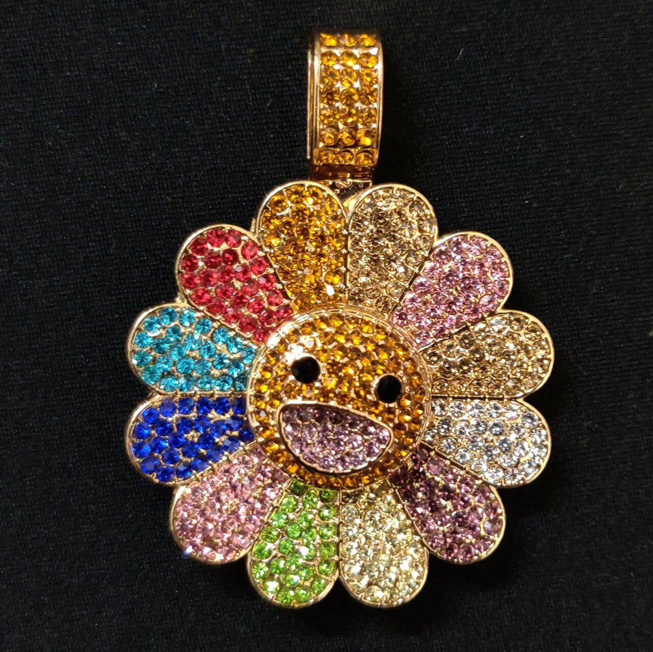 MURAKAMI FLOWER ICED OUT PENDANT (MULTI)