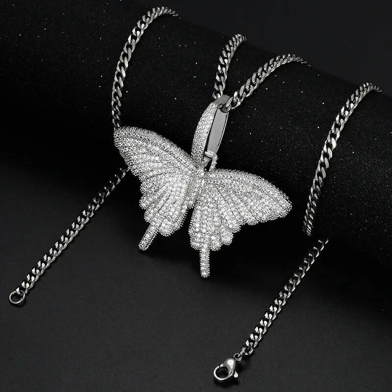 BUTTERFLY ICED OUT PENDANT
