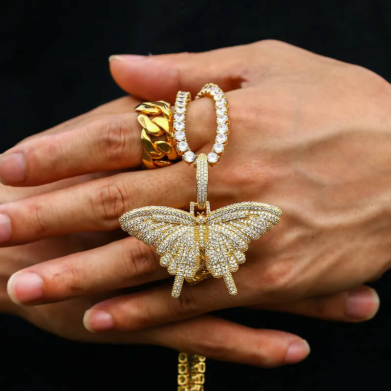 BUTTERFLY ICED OUT PENDANT