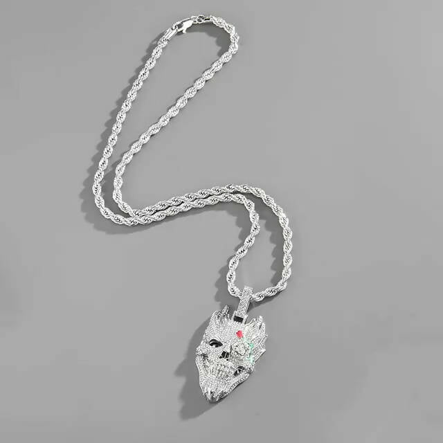 SKULL ICED OUT PENDANT