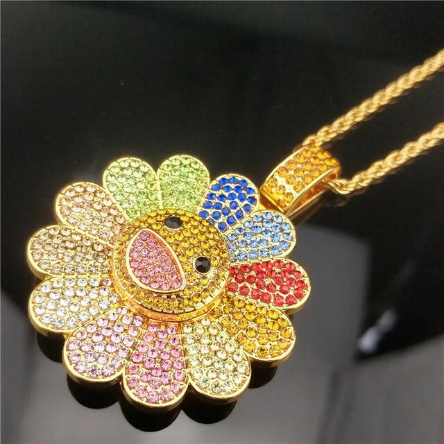 MURAKAMI FLOWER ICED OUT PENDANT (MULTI)