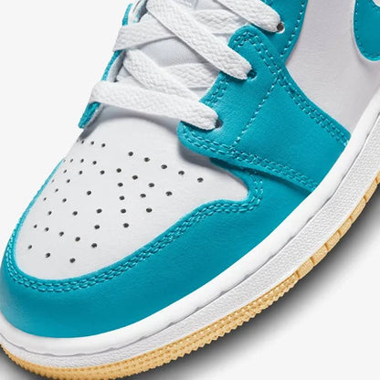 Air Jordan 1 Mid Aquatone/Gold-white (GS)