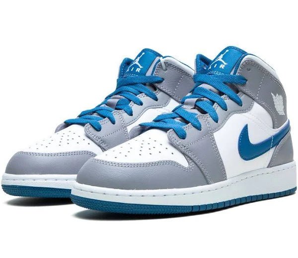 Air Jordan 1 Mid Cement True Blue